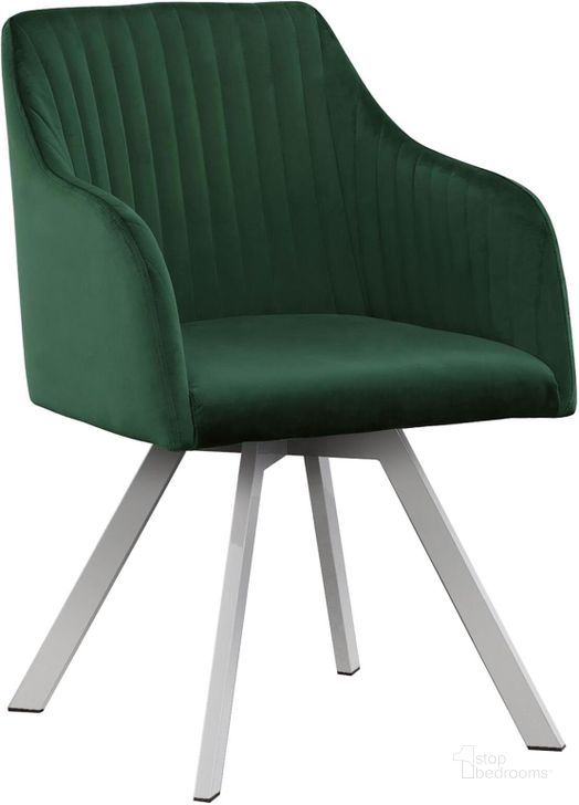 The appearance of Green Swivel Dining Chair designed by Coaster in the modern / contemporary interior design. This green piece of furniture  was selected by 1StopBedrooms from  to add a touch of cosiness and style into your home. Sku: 193372GRN. Product Type: Dining Chair. Material: Plywood. Image1
