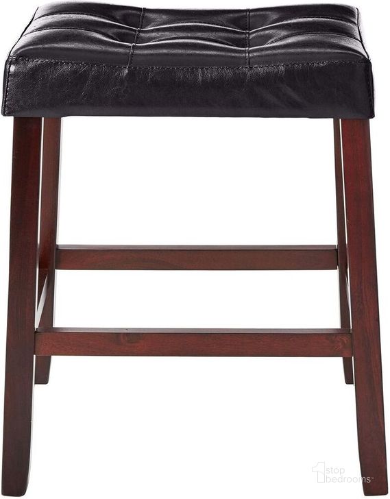 The appearance of 2 Crown Mark Kent Black 24 Inch Saddle Stools designed by Crown Mark in the industrial interior design. This black piece of furniture  was selected by 1StopBedrooms from Kent Collection to add a touch of cosiness and style into your home. Sku: 2787C-24-BK. Product Type: Barstool. Image1