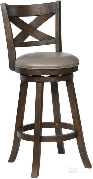 The appearance of 2 Crown Mark Kipper Grey Swivel Bar Stools designed by Crown Mark in the traditional interior design. This grey piece of furniture  was selected by 1StopBedrooms from Kipper Collection to add a touch of cosiness and style into your home. Sku: 2993C-29-GY. Product Type: Barstool. Image1