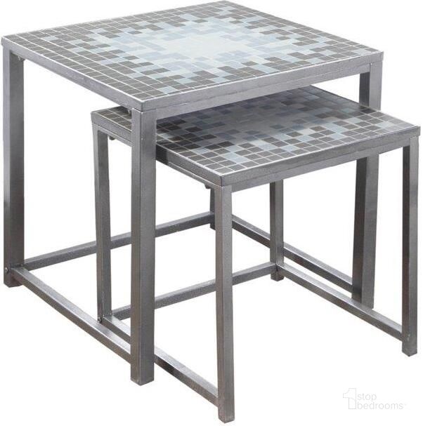 The appearance of 2 Piece Set Nesting Table In Grey designed by Monarch Specialties in the transitional interior design. This grey piece of furniture  was selected by 1StopBedrooms from  to add a touch of cosiness and style into your home. Sku: I 3141. Material: Metal. Product Type: Nesting Table. Image1