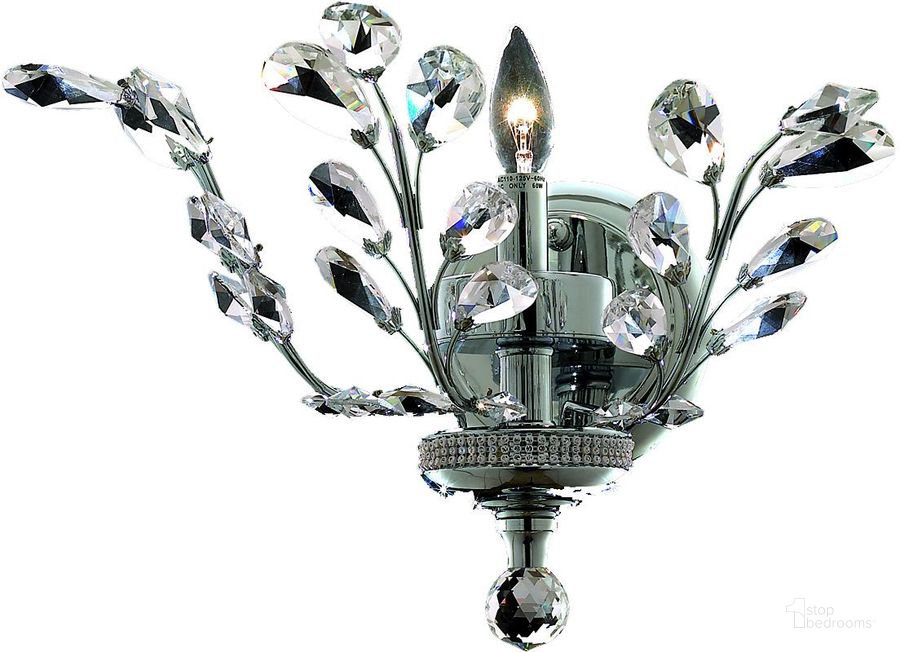 The appearance of Orchid 16 Chrome 1 Light Wall Sconce With Clear Royal Cut Crystal Trim designed by Elegant Lighting in the modern / contemporary interior design. This chrome piece of furniture  was selected by 1StopBedrooms from Orchid Collection to add a touch of cosiness and style into your home. Sku: V2011W16C/RC. Material: Steel. Product Type: Wall Sconce.