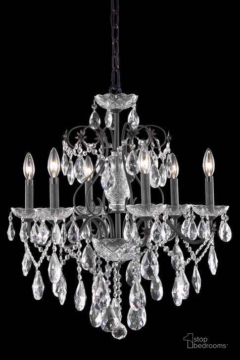 The appearance of 2016d24dbRc St Francis 24 Dark Bronze 6 Light Chandelier With Clear Royal Cut Crystal Trim designed by Elegant Lighting in the glam interior design. This gray piece of furniture  was selected by 1StopBedrooms from St. Francis Collection to add a touch of cosiness and style into your home. Sku: 2016D24DB/RC. Product Type: Chandelier. Material: Crystal.