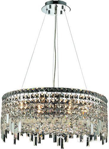 The appearance of V2031d24cRc Maxime 24 Chrome 12 Light Chandelier With Clear Royal Cut Crystal Trim designed by Elegant Lighting in the modern / contemporary interior design. This chrome piece of furniture  was selected by 1StopBedrooms from Maxime Collection to add a touch of cosiness and style into your home. Sku: V2031D24C/RC. Product Type: Chandelier. Material: Crystal.