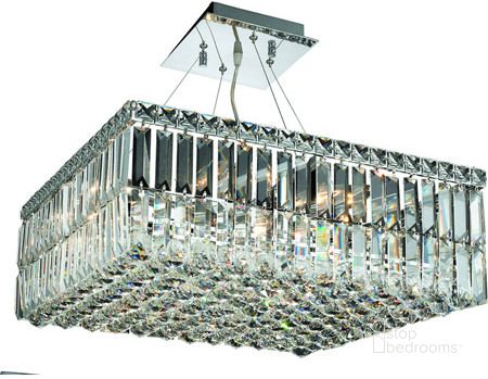 The appearance of V2032d20cRc Maxime 20 Chrome 12 Light Chandelier With Clear Royal Cut Crystal Trim designed by Elegant Lighting in the modern / contemporary interior design. This chrome piece of furniture  was selected by 1StopBedrooms from Maxime Collection to add a touch of cosiness and style into your home. Sku: V2032D20C/RC. Product Type: Chandelier. Material: Crystal.