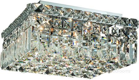 The appearance of V2032F12C/RC Maxime 12 Chrome 4 Light Flush Mount With Clear Royal Cut Crystal Trim designed by Elegant Lighting in the modern / contemporary interior design. This chrome piece of furniture  was selected by 1StopBedrooms from Maxime Collection to add a touch of cosiness and style into your home. Sku: V2032F12C/RC. Material: Steel. Product Type: Flush Mount.