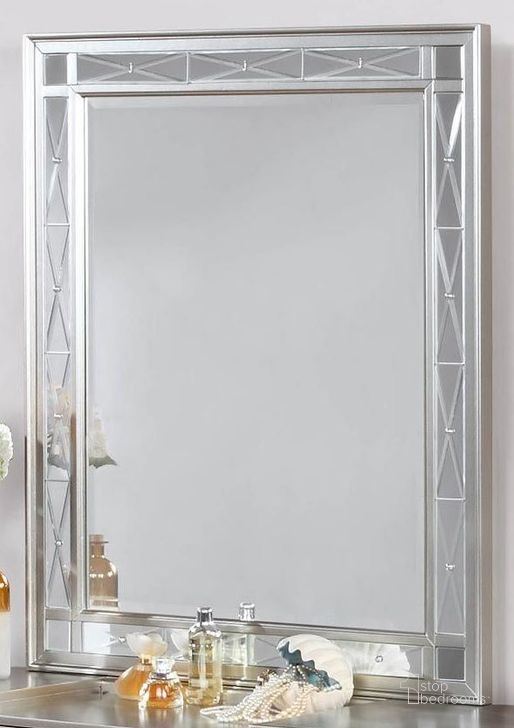 The appearance of Leighton Metallic Mercury Vanity Mirror designed by Coaster in the transitional interior design. This gray piece of furniture  was selected by 1StopBedrooms from Leighton Collection to add a touch of cosiness and style into your home. Sku: 204928. Material: Metal. Product Type: Vanity Mirror. Image1