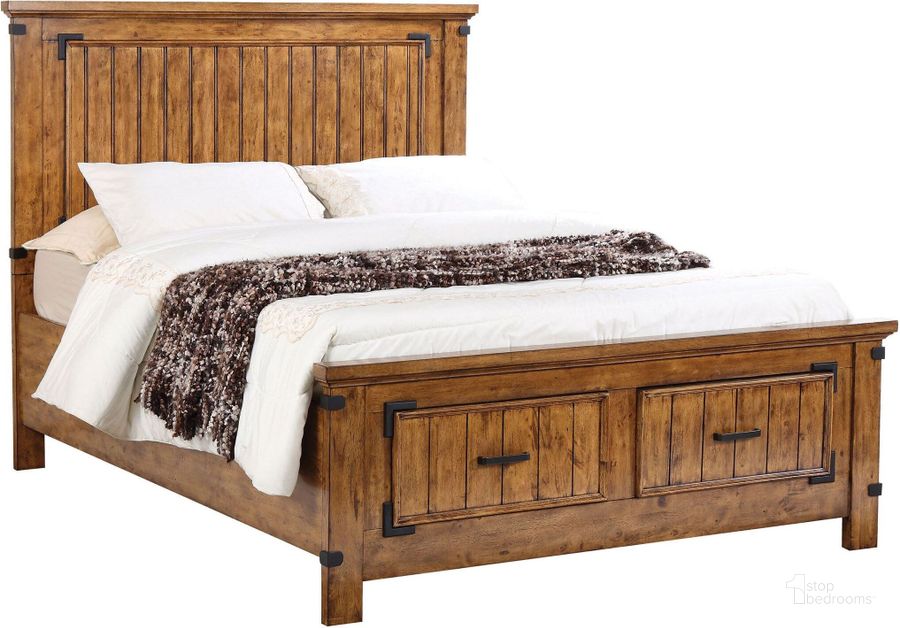 The appearance of Brenner Rustic Honey Queen Panel Storage Bed designed by Coaster in the rustic / southwestern interior design. This brown piece of furniture  was selected by 1StopBedrooms from Brenner Collection to add a touch of cosiness and style into your home. Sku: 205260QB1;205260QB2;205260QB3. Bed Type: Storage Bed. Material: Wood. Product Type: Storage Bed. Bed Size: Queen. Image1