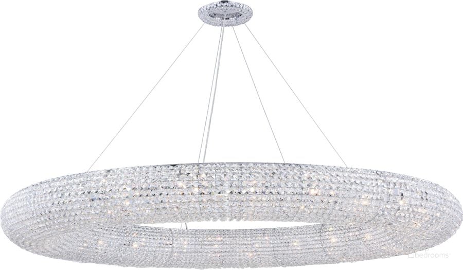 The appearance of Paris 71 Chrome 30 Light Chandelier With Clear Royal Cut Crystal Trim designed by Elegant Lighting in the glam interior design. This chrome piece of furniture  was selected by 1StopBedrooms from Paris Collection to add a touch of cosiness and style into your home. Sku: 2114G71C/RC. Product Type: Chandelier. Material: Crystal.