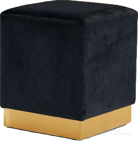 The appearance of Meridian Jax 134Black Velvet Ottoman designed by Meridian in the modern / contemporary interior design. This black velvet piece of furniture  was selected by 1StopBedrooms from Jax Collection to add a touch of cosiness and style into your home. Sku: 134Black. Product Type: Ottoman. Image1