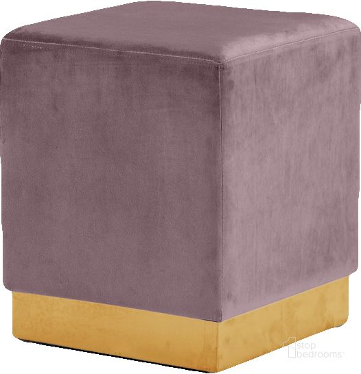 The appearance of Meridian Jax Pink Velvet Ottoman designed by Meridian in the modern / contemporary interior design. This pink velvet piece of furniture  was selected by 1StopBedrooms from Jax Collection to add a touch of cosiness and style into your home. Sku: 134Pink. Product Type: Ottoman. Image1