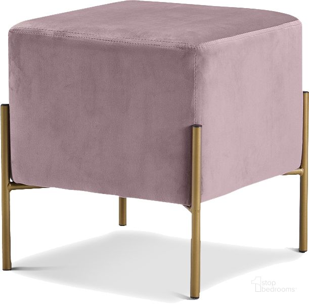 The appearance of Meridian Isla Pink Velvet Ottoman designed by Meridian in the modern / contemporary interior design. This pink velvet piece of furniture  was selected by 1StopBedrooms from Isla Collection to add a touch of cosiness and style into your home. Sku: 131Pink. Product Type: Ottoman. Image1