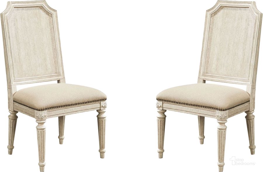 The appearance of Arch Salvage Cirrus Mills Side Chair Set of 2 designed by A.R.T. in the modern / contemporary interior design. This beige piece of furniture  was selected by 1StopBedrooms from Arch Salvage Collection to add a touch of cosiness and style into your home. Sku: 233202-2817. Material: Fabric. Product Type: Side Chair. Image1