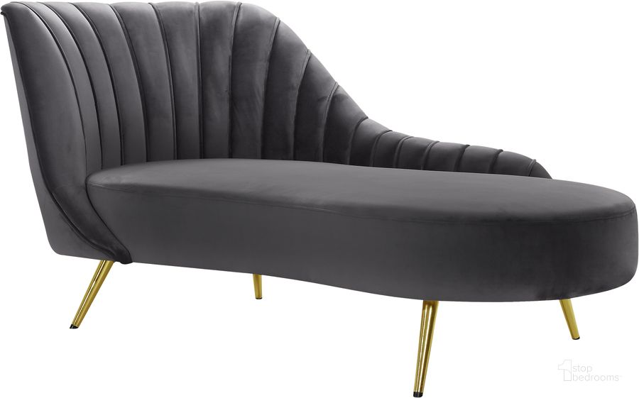 The appearance of Meridian Margo Grey Velvet Chaise designed by Meridian in the modern / contemporary interior design. This grey velvet piece of furniture  was selected by 1StopBedrooms from Margo Collection to add a touch of cosiness and style into your home. Sku: 622Grey-Chaise. Product Type: Chaise. Material: Velvet. Image1