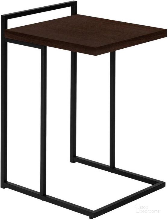 The appearance of 25 Inch Accent Table In Espresso And Black Metal designed by Monarch Specialties in the modern / contemporary interior design. This espresso piece of furniture  was selected by 1StopBedrooms from  to add a touch of cosiness and style into your home. Sku: I 3635. Material: Metal. Product Type: Accent Table. Image1