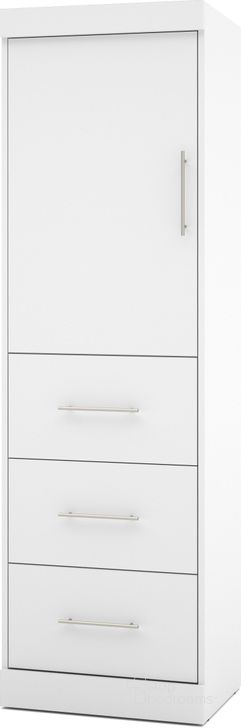 The appearance of Nebula White 25" Office Storage Set designed by Bestar in the modern / contemporary interior design. This white piece of furniture  was selected by 1StopBedrooms from Nebula Collection to add a touch of cosiness and style into your home. Sku: 25871-17. Material: Wood. Product Type: Cube Bookcase. Image1