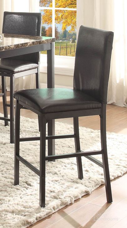 The appearance of Tempe Counter Height Chair Set of 4 designed by Homelegance in the transitional interior design. This black piece of furniture  was selected by 1StopBedrooms from Tempe Collection to add a touch of cosiness and style into your home. Sku: 2601-24. Product Type: Counter Height Chair. Material: Vinyl. Image1
