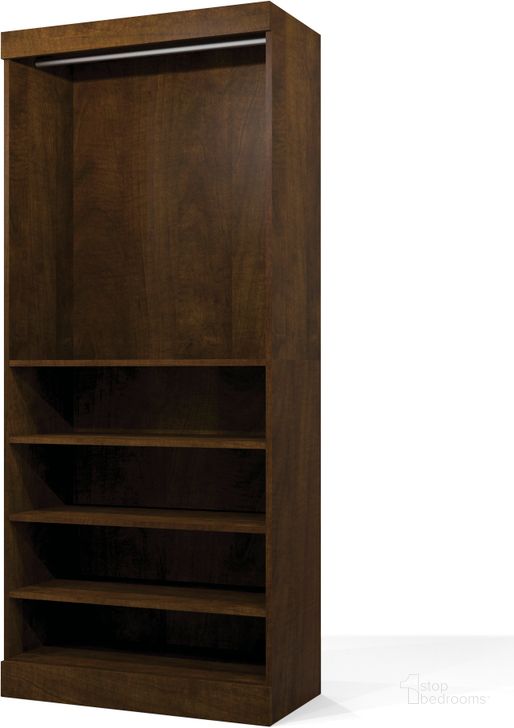 The appearance of Pur Chocolate 36" Open Storage Unit designed by Bestar in the modern / contemporary interior design. This brown piece of furniture  was selected by 1StopBedrooms from Pur Collection to add a touch of cosiness and style into your home. Sku: 26160-69. Material: Wood. Product Type: Standard Bookcase. Image1