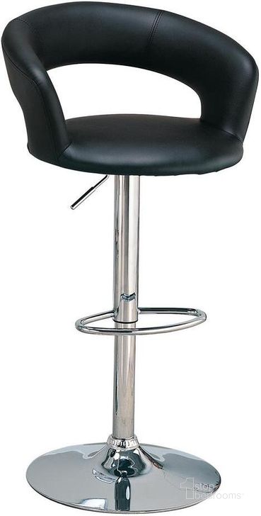 The appearance of 29" Bar Stool 120346 designed by Coaster in the modern / contemporary interior design. This black piece of furniture  was selected by 1StopBedrooms from  to add a touch of cosiness and style into your home. Sku: 120346. Product Type: Barstool. Material: Vinyl. Image1