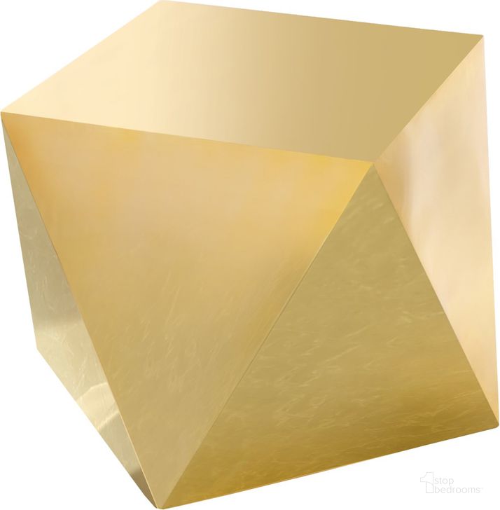 The appearance of Gemma Gold End Table designed by Meridian in the modern / contemporary interior design. This gold piece of furniture  was selected by 1StopBedrooms from Gemma Collection to add a touch of cosiness and style into your home. Sku: 222Gold-E. Product Type: End Table. Image1