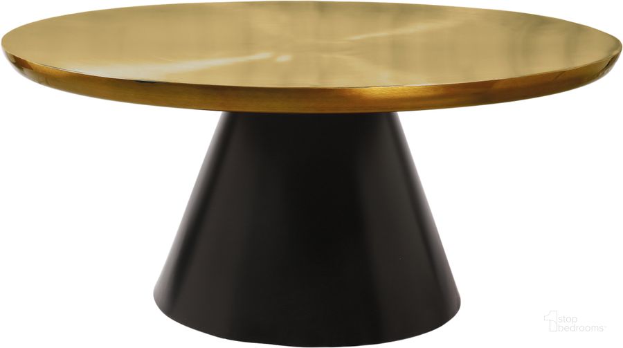 The appearance of Martini Brushed Gold/Matte Black Coffee table designed by Meridian in the modern / contemporary interior design. This black piece of furniture  was selected by 1StopBedrooms from Martini Collection to add a touch of cosiness and style into your home. Sku: 240-C. Product Type: Coffee Table. Image1