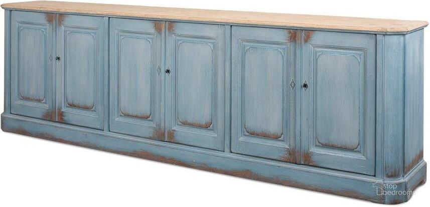 The appearance of 30533 Blue Sideboard designed by Sarreid in the coastal interior design. This blue piece of furniture  was selected by 1StopBedrooms from  to add a touch of cosiness and style into your home. Sku: 30533. Product Type: Sideboard. Image1