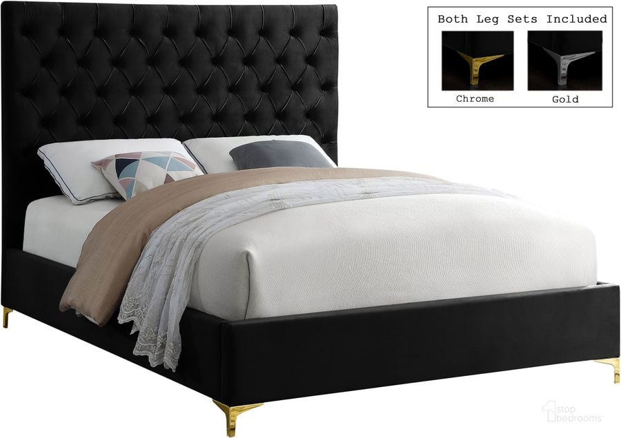 The appearance of Cruz Black Velvet Full Bed designed by Meridian in the modern / contemporary interior design. This black velvet piece of furniture  was selected by 1StopBedrooms from Cruz Collection to add a touch of cosiness and style into your home. Sku: CruzBlack-F-1;CruzBlack-F-2. Bed Type: Platform Bed. Product Type: Platform Bed. Bed Size: Full. Material: Velvet. Image1