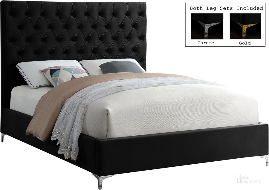 The appearance of Cruz Black Velvet King Bed designed by Meridian in the modern / contemporary interior design. This black velvet piece of furniture  was selected by 1StopBedrooms from Cruz Collection to add a touch of cosiness and style into your home. Sku: CruzBlack-K-1;CruzBlack-K-2. Bed Type: Platform Bed. Product Type: Platform Bed. Bed Size: King. Material: Velvet. Image1