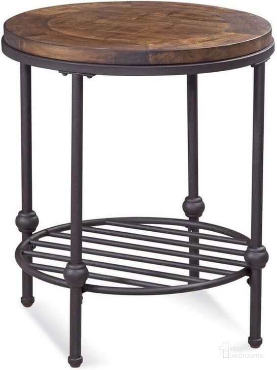 The appearance of Boho Distressed Rustic Barnside Round End Table designed by Bassett Mirror Company in the modern / contemporary interior design. This brown piece of furniture  was selected by 1StopBedrooms from Boho Collection to add a touch of cosiness and style into your home. Sku: 3194-220EC. Product Type: End Table. Image1