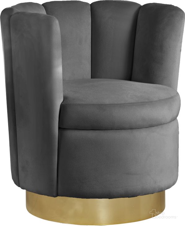 The appearance of Lily Grey Velvet Accent Chair designed by Meridian in the modern / contemporary interior design. This grey velvet piece of furniture  was selected by 1StopBedrooms from Lily Collection to add a touch of cosiness and style into your home. Sku: 578Grey. Product Type: Accent Chair. Material: Velvet. Image1