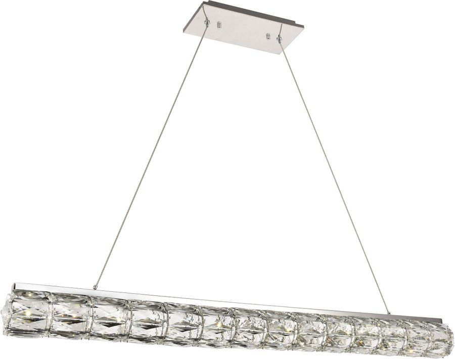 The appearance of 3501D42C Valetta 4" Chrome Chandelier With Clear Royal Cut Crystal Trim designed by Elegant Lighting in the glam interior design. This chrome piece of furniture  was selected by 1StopBedrooms from Valetta Collection to add a touch of cosiness and style into your home. Sku: 3501D42C. Product Type: Chandelier. Material: Stainless Steel. Image1