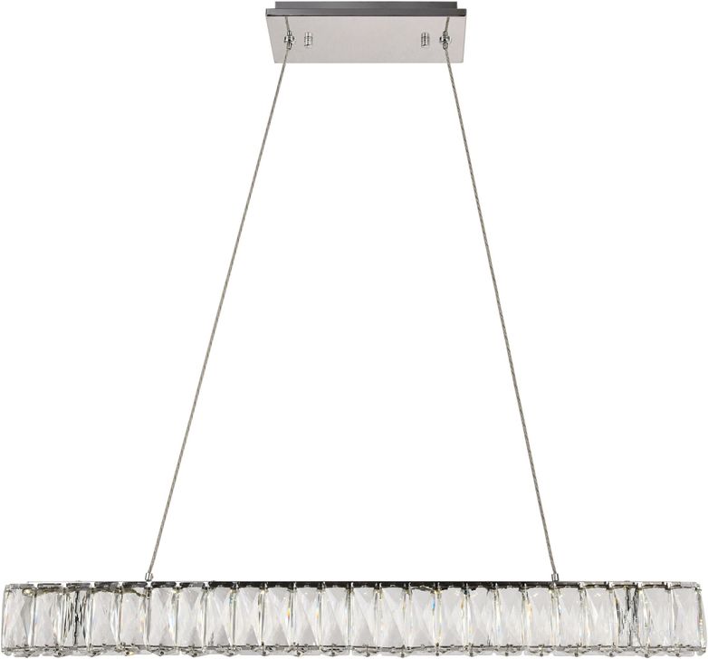 The appearance of 3503D31C Monroe 32" Chrome Chandelier With Clear Royal Cut Crystal Trim designed by Elegant Lighting in the glam interior design. This chrome piece of furniture  was selected by 1StopBedrooms from Monroe Collection to add a touch of cosiness and style into your home. Sku: 3503D31C. Product Type: Chandelier. Material: Stainless Steel. Image1