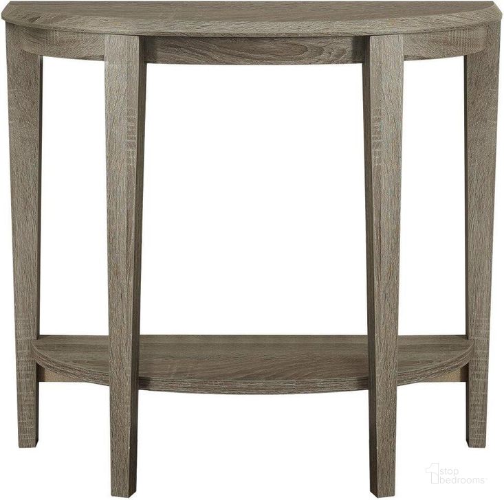 The appearance of 36 Inch Dark Taupe Hall Console designed by Monarch Specialties in the modern / contemporary interior design. This dark taupe piece of furniture  was selected by 1StopBedrooms from  to add a touch of cosiness and style into your home. Sku: I 2452. Product Type: Console. Material: MDF. Image1