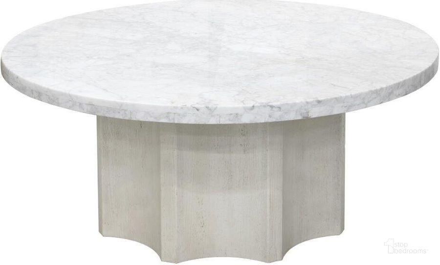 The appearance of 40 Inch Round Cocktail Table With Marble Top designed by Pulaski in the traditional interior design. This white piece of furniture  was selected by 1StopBedrooms from  to add a touch of cosiness and style into your home. Sku: P301561. Material: Marble. Product Type: Cocktail Table. Image1