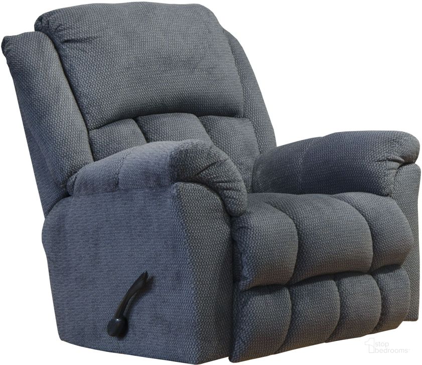 The appearance of Bingham Charcoal Rocker Recliner designed by Catnapper in the modern / contemporary interior design. This blue piece of furniture  was selected by 1StopBedrooms from Bingham Collection to add a touch of cosiness and style into your home. Sku: 42112279118. Material: Fabric. Product Type: Rocker Recliner. Image1