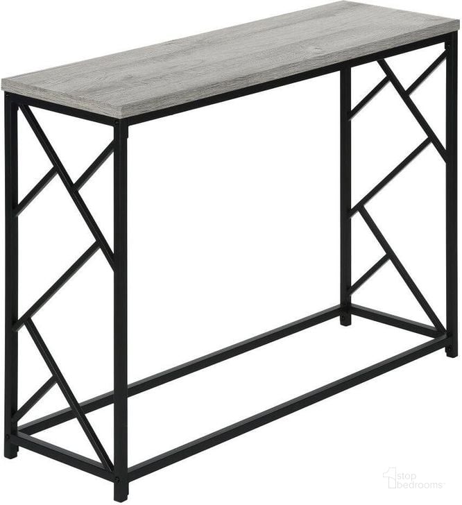 The appearance of 44 Inch Grey Black Metal Hall Console designed by Monarch Specialties in the modern / contemporary interior design. This grey piece of furniture  was selected by 1StopBedrooms from  to add a touch of cosiness and style into your home. Sku: I 3532. Material: Metal. Product Type: Console. Image1