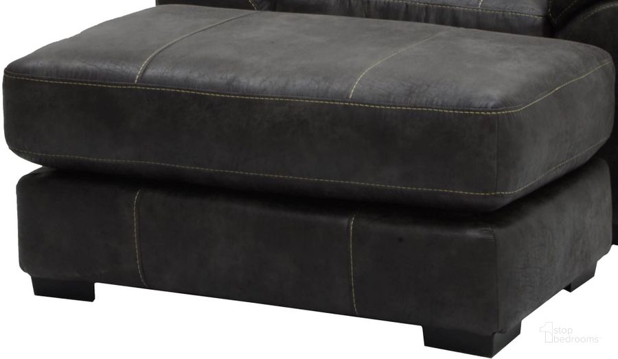 The appearance of Grant Steel Ottoman designed by Jackson in the modern / contemporary interior design. This brown piece of furniture  was selected by 1StopBedrooms from Grant Collection to add a touch of cosiness and style into your home. Sku: 445310122728302728. Product Type: Ottoman. Material: Bonded Leather. Image1