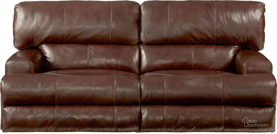 The appearance of Wembley Walnut Lay Flat Reclining Sofa designed by Catnapper in the modern / contemporary interior design. This walnut piece of furniture  was selected by 1StopBedrooms from Wembley Collection to add a touch of cosiness and style into your home. Sku: 4581128319308319. Material: Leather. Product Type: Reclining Sofa. Image1