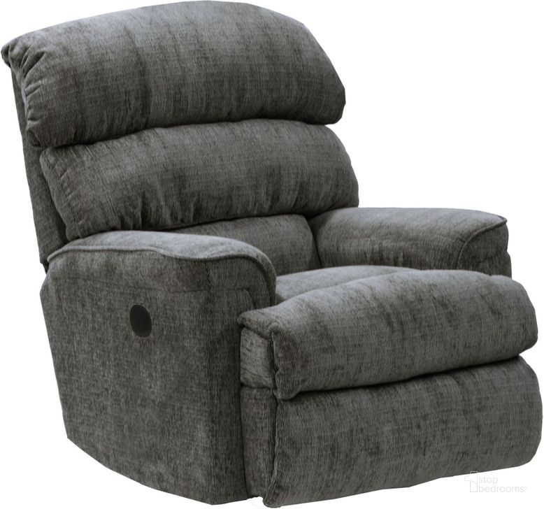 The appearance of Pearson Charcoal Power Recliner designed by Catnapper in the transitional interior design. This gray piece of furniture  was selected by 1StopBedrooms from Pearson Collection to add a touch of cosiness and style into your home. Sku: 647394179328. Material: Polyester. Product Type: Recliner. Image1