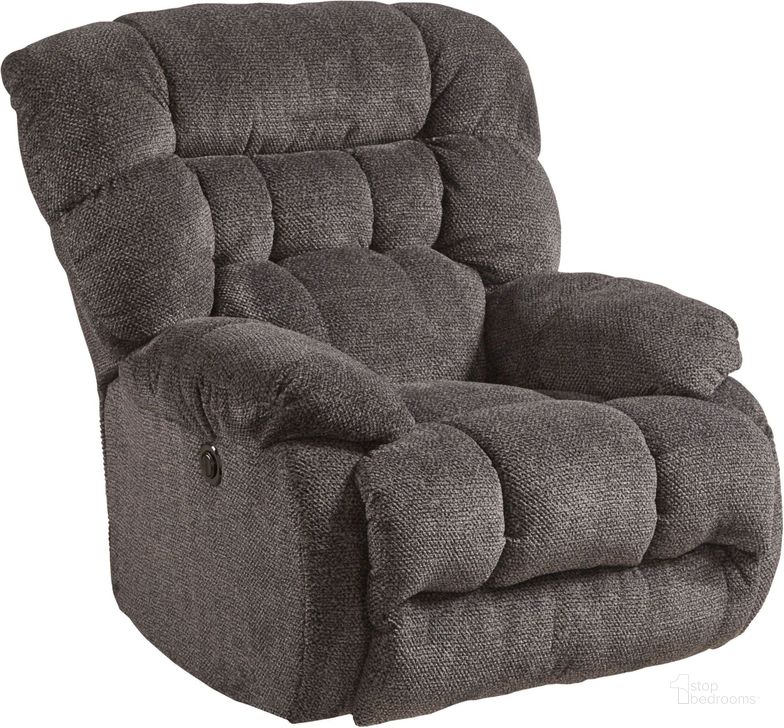 The appearance of Daly Cobblestone Chaise Swivel Glider Recliner designed by Catnapper in the modern / contemporary interior design. This gray piece of furniture  was selected by 1StopBedrooms from Daly Collection to add a touch of cosiness and style into your home. Sku: 4765-5-1622-28. Material: Fabric. Product Type: Recliner. Image1