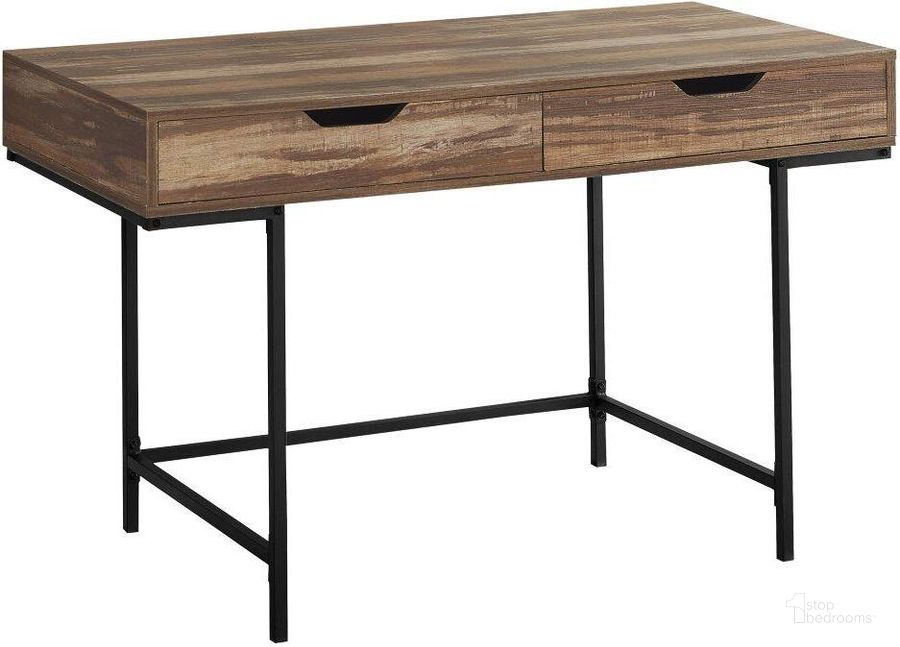 The appearance of 48 Inch Computer Desk In Brown Reclaimed Wood I 7557 designed by Monarch Specialties in the modern / contemporary interior design. This brown piece of furniture  was selected by 1StopBedrooms from  to add a touch of cosiness and style into your home. Sku: I 7557. Material: Metal. Product Type: Computer Desk. Image1