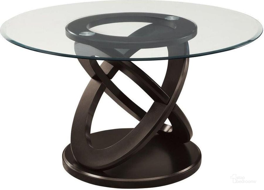 The appearance of 48 Inch Dining Table In Espresso With Tempered Glass designed by Monarch Specialties in the modern / contemporary interior design. This espresso piece of furniture  was selected by 1StopBedrooms from  to add a touch of cosiness and style into your home. Sku: I 1749. Table Base Style: Pedestal. Table Top Shape: Round. Product Type: Dining Table. Material: MDF. Image1