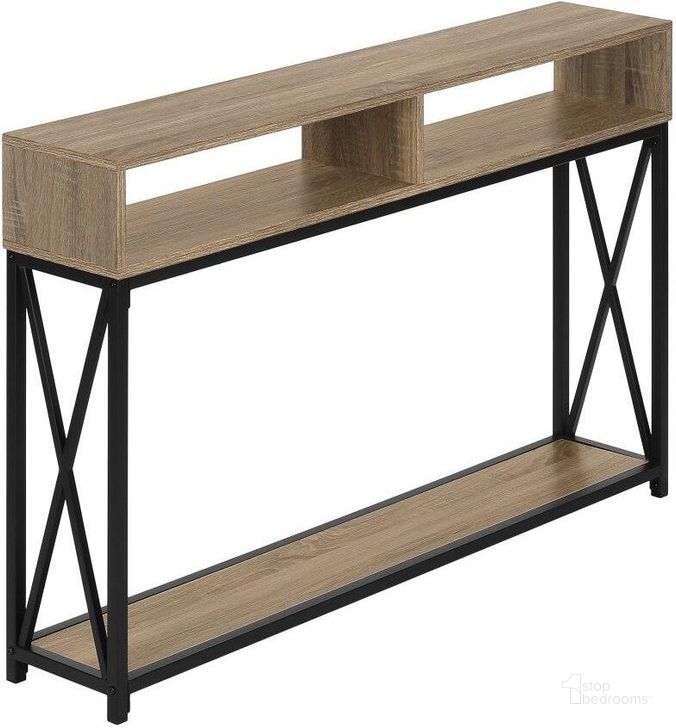 The appearance of 48 Inch Taupe Black Metal Hall Console I 3573 designed by Monarch Specialties in the modern / contemporary interior design. This dark taupe piece of furniture  was selected by 1StopBedrooms from  to add a touch of cosiness and style into your home. Sku: I 3573. Material: Metal. Product Type: Console. Image1