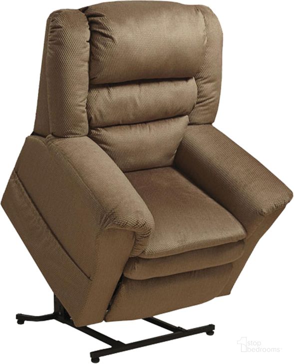 The appearance of Preston Mocha Power Lift Recliner designed by Catnapper in the traditional interior design. This brown piece of furniture  was selected by 1StopBedrooms from Preston Collection to add a touch of cosiness and style into your home. Sku: 4850214829. Product Type: Recliner. Image1