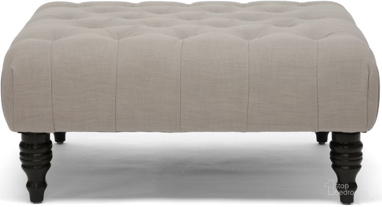 The appearance of Baxton Studio Keswick Beige Linen Modern Tufted Ottoman designed by Baxton Studio in the traditional interior design. This beige piece of furniture  was selected by 1StopBedrooms from Keswick Collection to add a touch of cosiness and style into your home. Sku: 502-Beige-OTTO. Material: Wood. Product Type: Ottoman. Image1