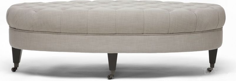 The appearance of Baxton Studio Brighton Beige Linen Modern Tufted Ottoman designed by Baxton Studio in the traditional interior design. This beige piece of furniture  was selected by 1StopBedrooms from Brighton Collection to add a touch of cosiness and style into your home. Sku: 503-Beige-OTTO. Material: Wood. Product Type: Ottoman. Image1