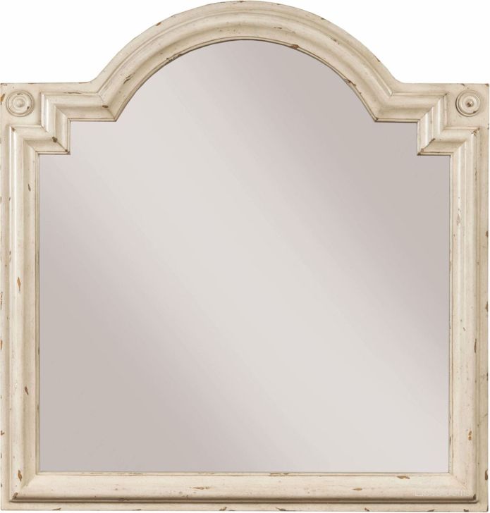 The appearance of Southbury Parchment Bureau Mirror designed by American Drew in the transitional interior design. This white piece of furniture  was selected by 1StopBedrooms from Southbury Collection to add a touch of cosiness and style into your home. Sku: 513-040. Material: Glass. Product Type: Dresser Mirror. Image1