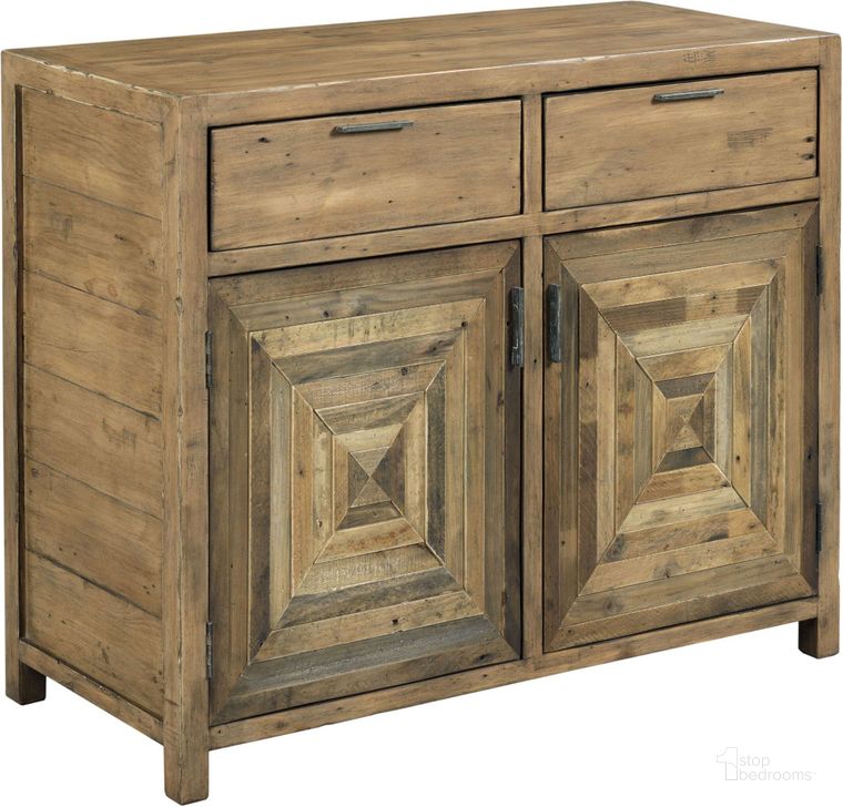 The appearance of Reclamation Place Sundried Natural Accent Cabinet designed by Hammary in the transitional interior design. This gray piece of furniture  was selected by 1StopBedrooms from Reclamation Place Collection to add a touch of cosiness and style into your home. Sku: 523-936. Material: Wood. Product Type: Accent Cabinet. Image1