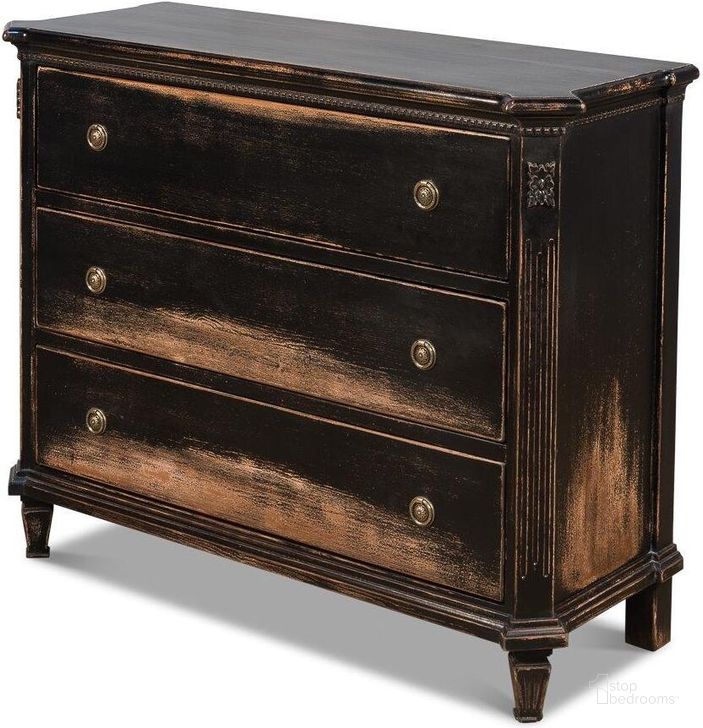 The appearance of Onyx Black Commode designed by Sarreid in the traditional interior design. This black piece of furniture  was selected by 1StopBedrooms from  to add a touch of cosiness and style into your home. Sku: 52737. Product Type: Nightstand. Image1
