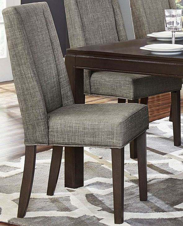 The appearance of Kavanaugh Brown Side Chair Set of 2 designed by Homelegance in the modern / contemporary interior design. This gray piece of furniture  was selected by 1StopBedrooms from Kavanaugh Collection to add a touch of cosiness and style into your home. Sku: 5409S. Material: Fabric. Product Type: Side Chair. Image1