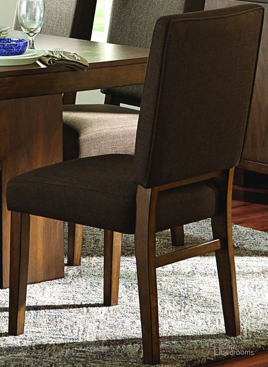 The appearance of Sedley Brown Side Chair Set of 2 designed by Homelegance in the transitional interior design. This brown piece of furniture  was selected by 1StopBedrooms from Sedley Collection to add a touch of cosiness and style into your home. Sku: 5415RFS. Material: Fabric. Product Type: Side Chair. Image1